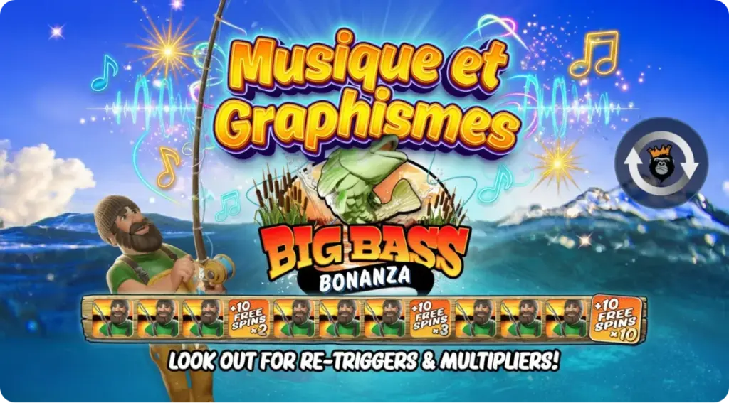Big Bass Bonanza Musique et graphismes
