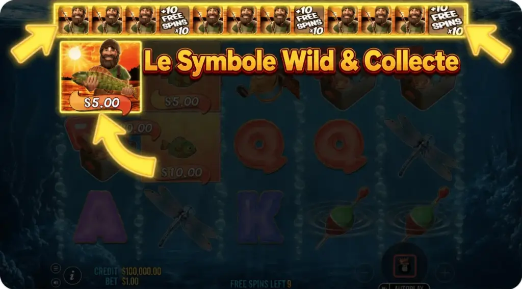 Le symbole Wild et la collecte Big Bass Bonanza